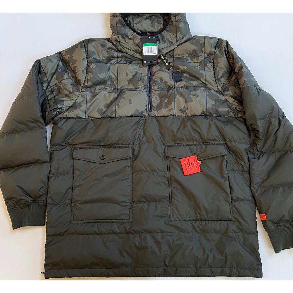 Nike Lebron James Down Fill Camo Puffer Jacket Men's AT3904-355 Size XL-Tall